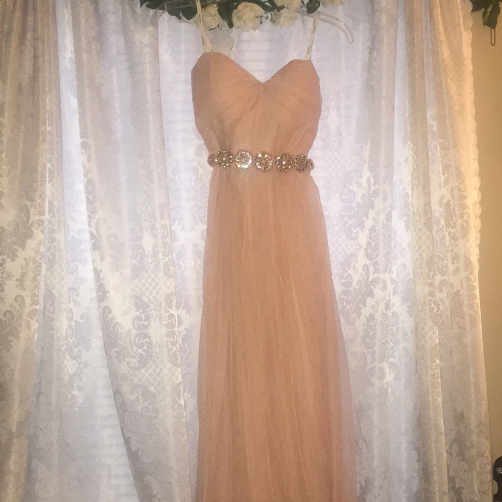 Strapless Long Pink Dress